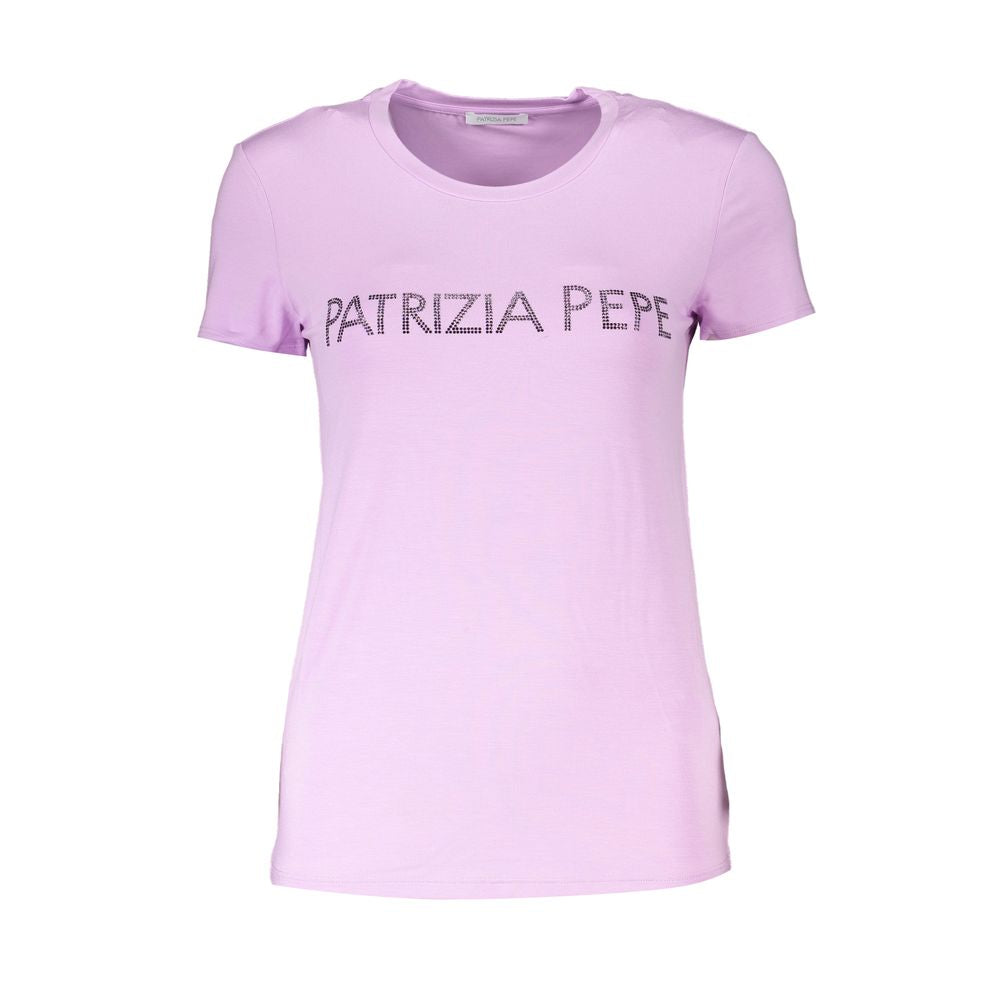 Patrizia Pepe Purple Organic Cotton Women T-Shirt