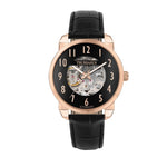 TRUSSARDI MOD. T-CITY gent's automatic wristwatch with black leather strap and 40mm case.