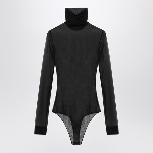 Maison Margiela Black semi-transparent turtleneck body