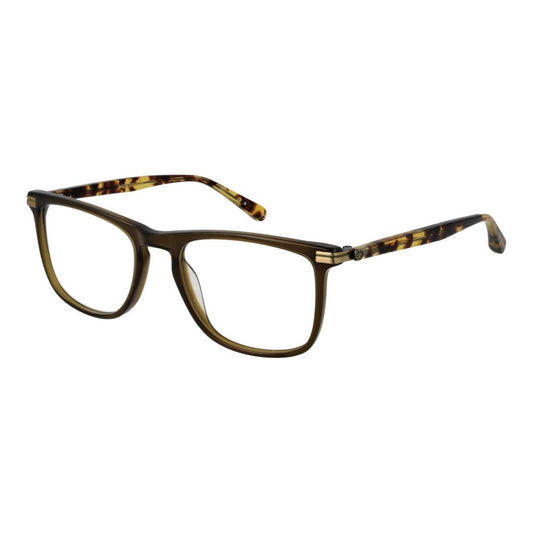 Scotch & Soda Green Men Glasses Frame, acetate full-rim, green, rectangle shape, size 54-19-140, demo lenses, no spring hinge.