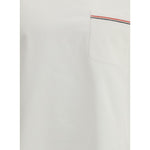 Thom Browne Cotton T-Shirt with patch pocket and signature stitching detail for AW25 collection.