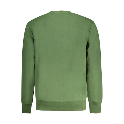 Alt Tag: Back view of Timberland Green Cotton Men Sweater, featuring a classic crew neck and regular fit, perfect for casual chic style.