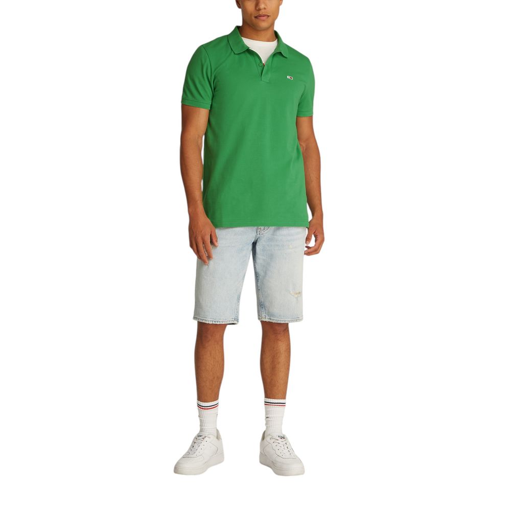 Tommy Hilfiger Jeans Green Cotton Polo Shirt