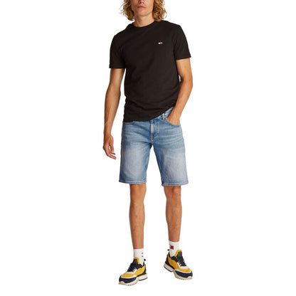 Tommy Hilfiger Jeans Light Blue Recycled Cotton Bermuda Shorts