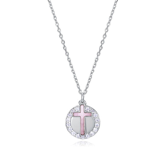VICEROY JEWELS Mod. 13183C000-90 Lady's Necklace with Cross Pendant in Silver 925°, Quartz Analog Multifunction, 10 ATM Water Resistant