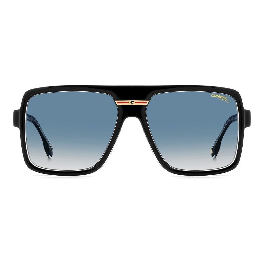Sunglasses for gent - CARRERA MOD. VICTORY C 09_S with blue gradient lenses and black frame, front view.