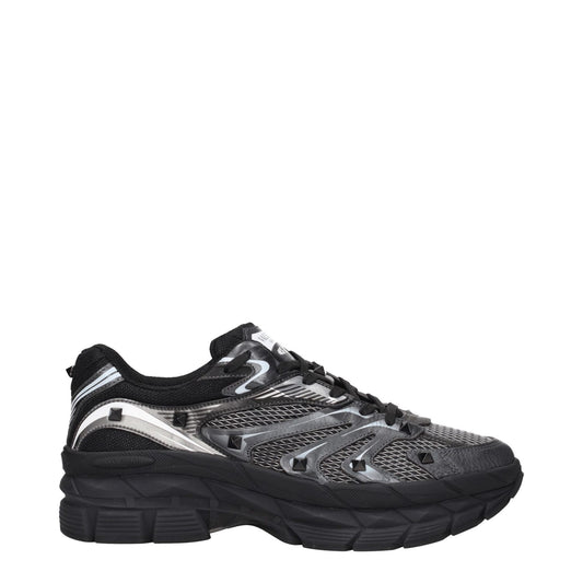 Valentino Garavani Black Fabric Athletic Sneakers