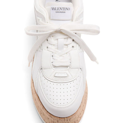 Valentino Garavani Freedots XL Sneaker in Calfskin and Cork