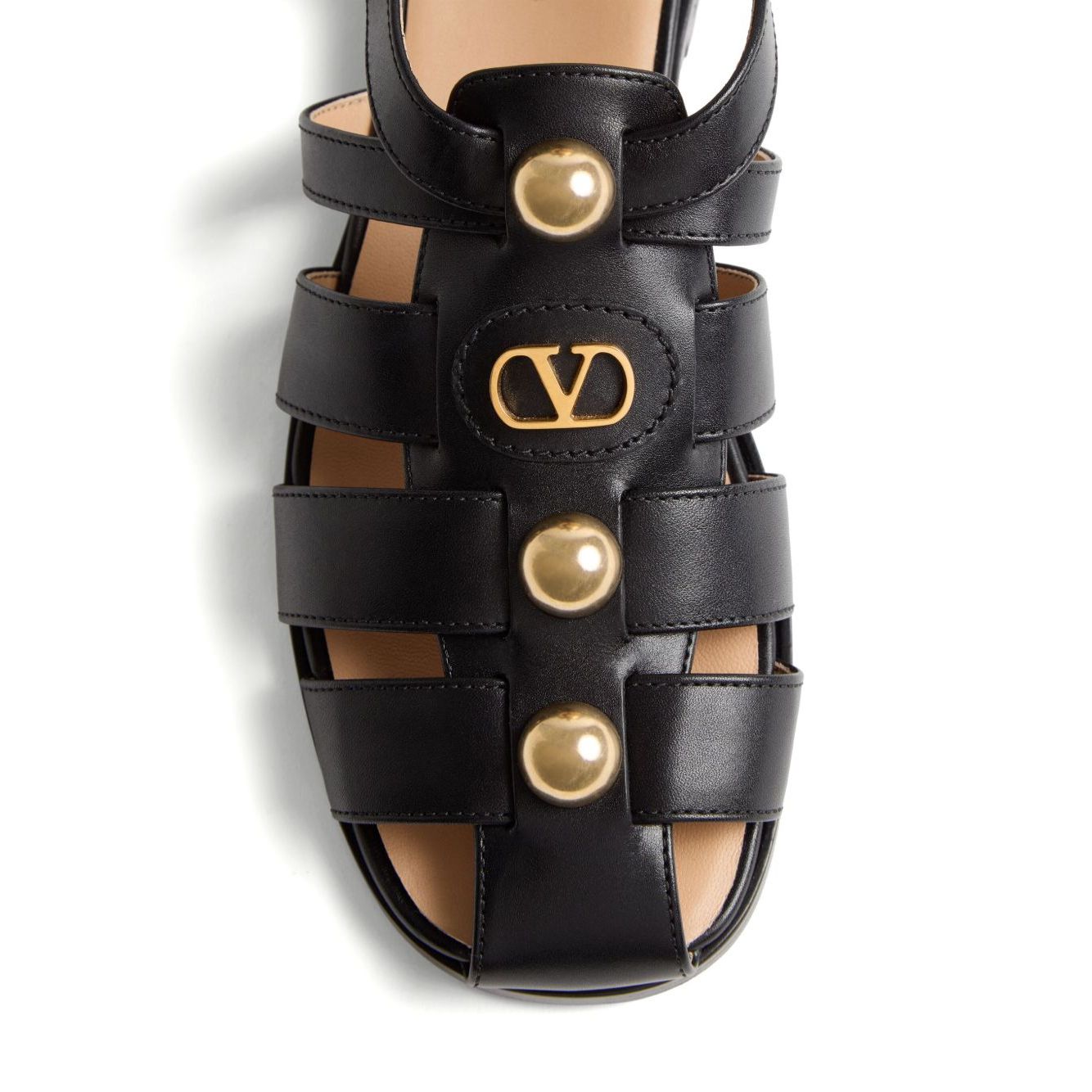 Valentino Garavani Vlogo Signature Fisherman Sandal In 20mm Calfskin