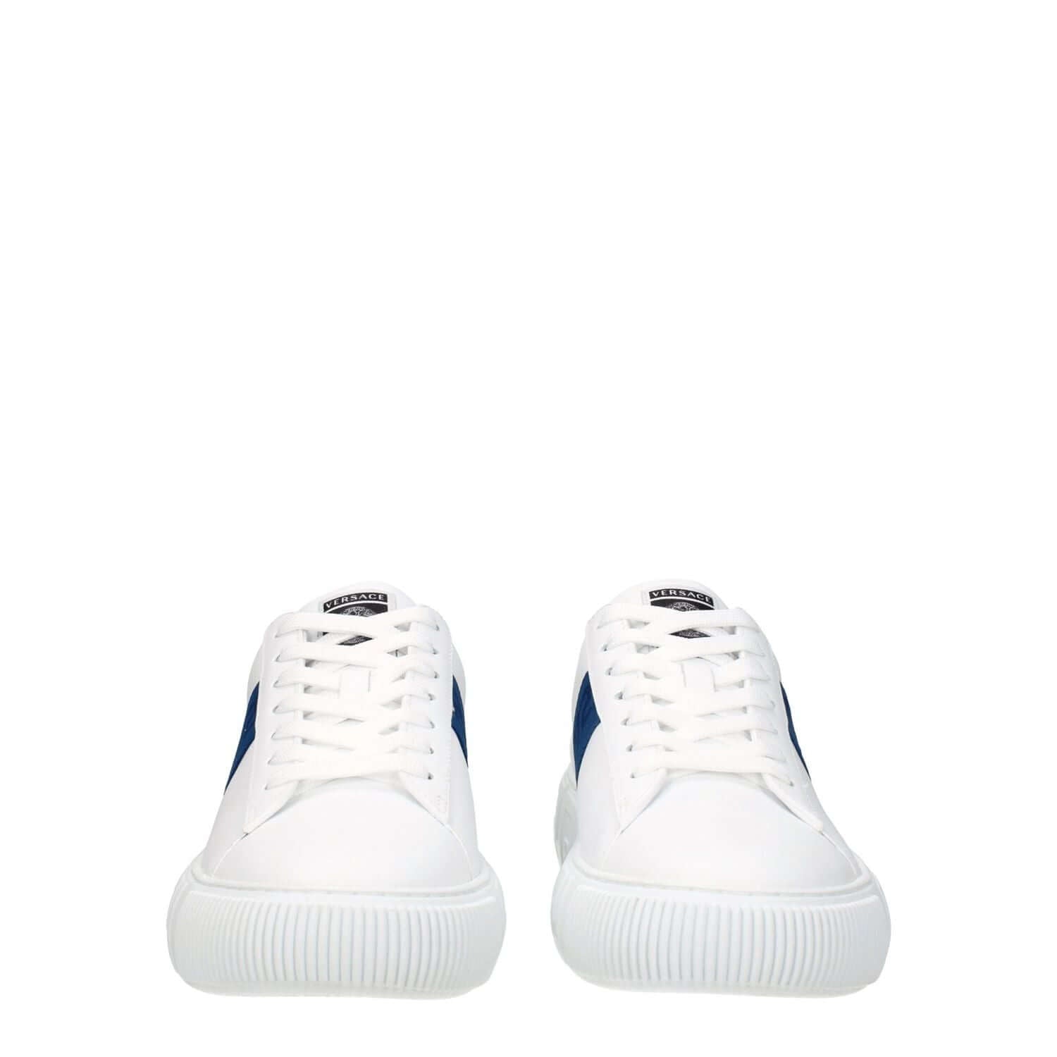 Versace White Leather Low Top Sneakers