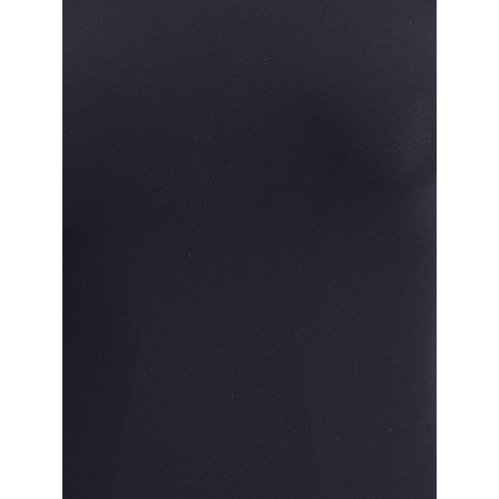 Wolford Black Polyamide Top, seamless sleeveless bodysuit made of Velvet circular knit fabric, showcasing elegant and sustainable design